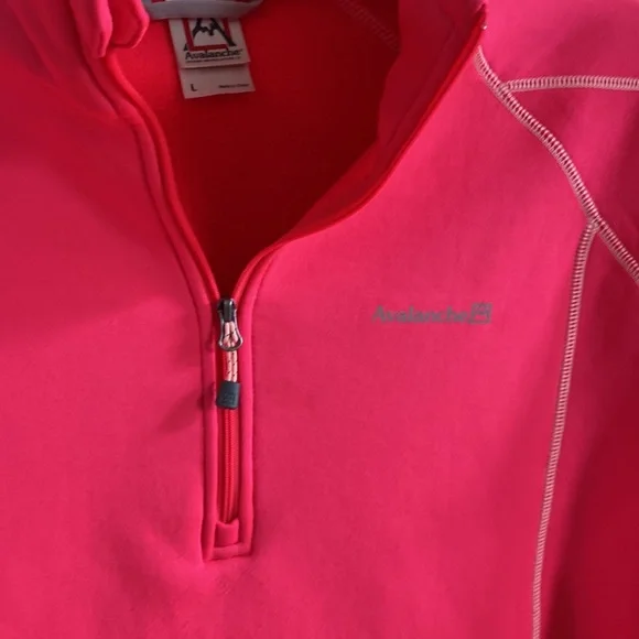 Avalanche hot pink neon pink 1/4 zip fleece lined L - Picture 2 of 11